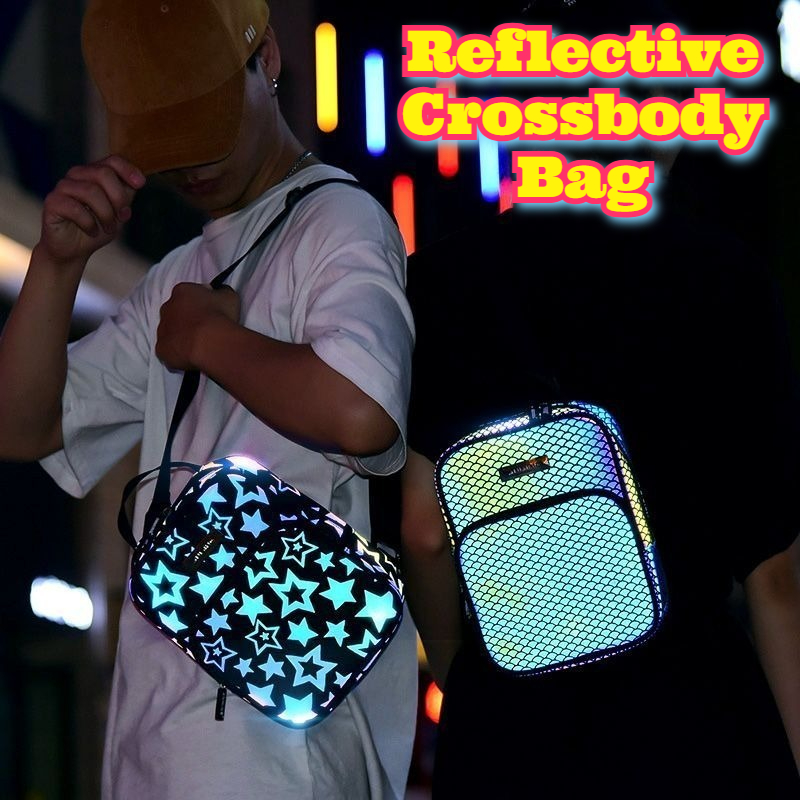 Cycling Commute Bag - Reflecterende Crossbody Tas Multifunctioneel Sport Sling