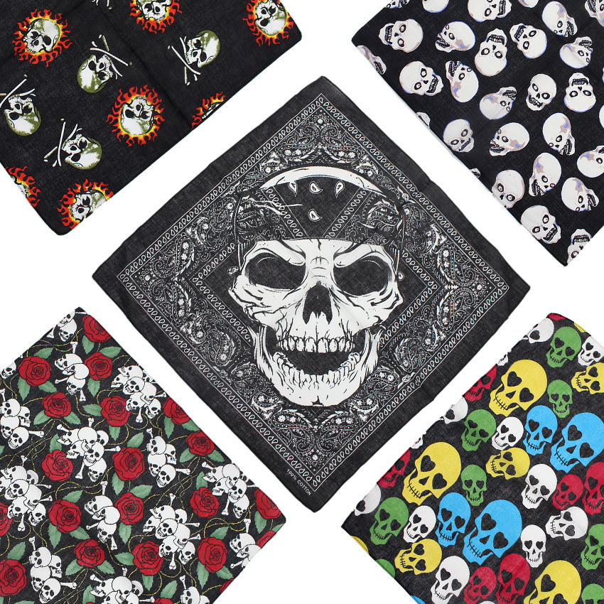Cycling Zones - Schedel Bandana Vierkante Sjaal 100% Katoen
