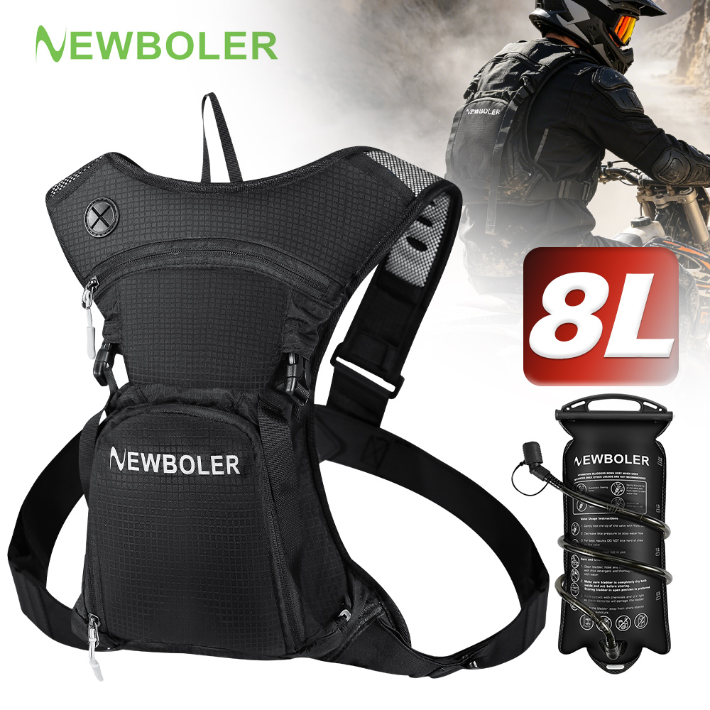 Cycling Commute Backpack - NEWBOLER 8L motorfiets fietsen hydratatiepakket MTB