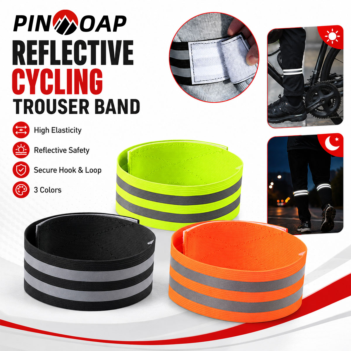 Cycling Commuter Pants - PINMOAP 1/2PCS Fietsbroek Beenband Reflecterende Broekclip