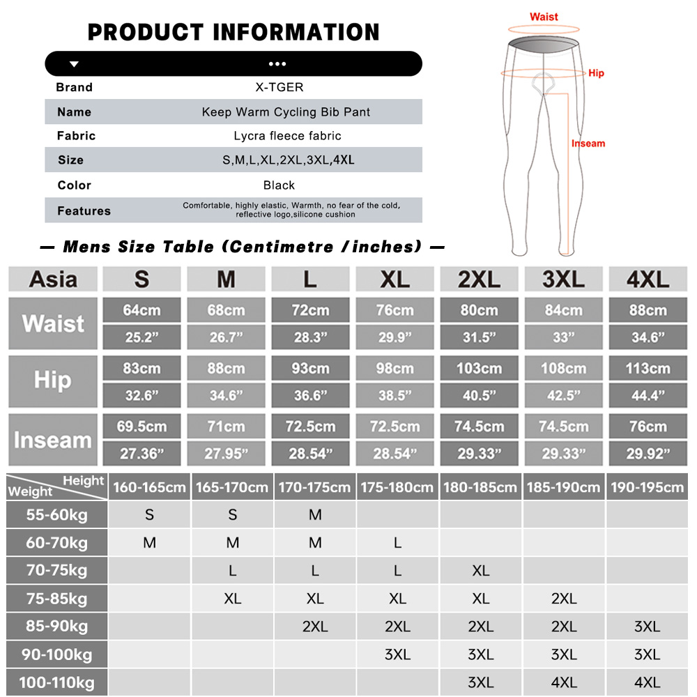 X-TIGER Thermische Winter Fiet - Cycling Commuter Pants recensie en prijs